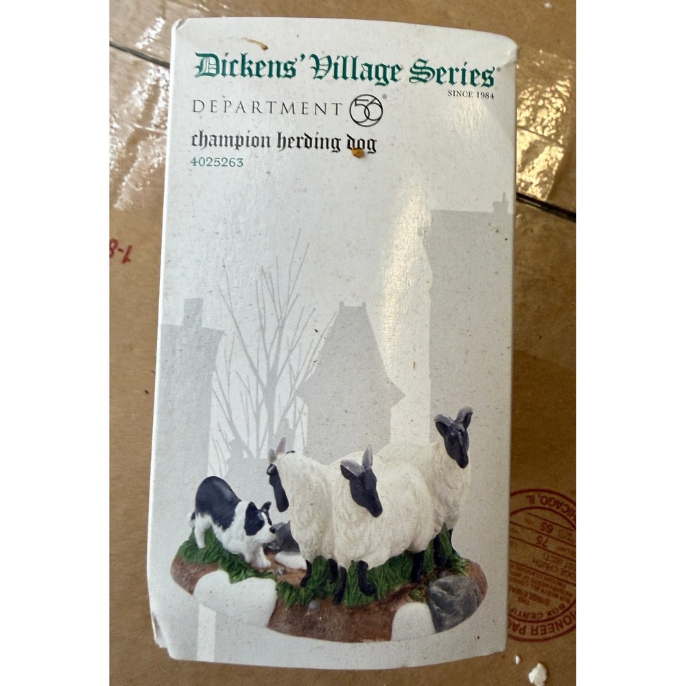 Department 56 Champion Herding Dog #4025263 Dickens Village Sheep 2012-2014